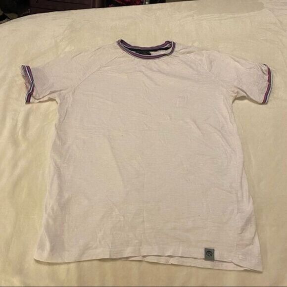 Free planet womens basic white short sleeve fitted crew neck t-shirt size small - Picture 1 of 6